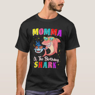 Momma Of The Shark Birthday Family Matching Birthd T-Shirt