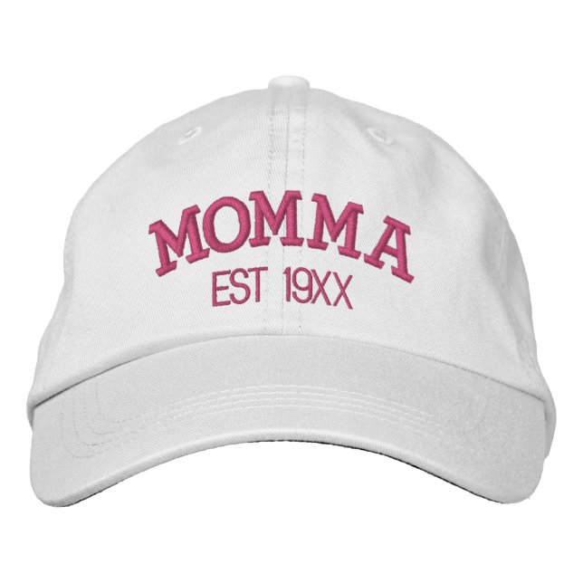 Momma Personalized Mother's Day Gift Custom Text Embroidered Hat (Front)