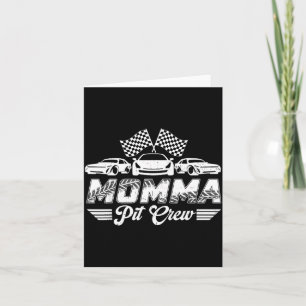 Momma t Crew Birthday Party Race Car Lover Card