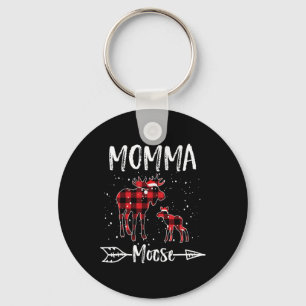 Momma X-mas Moose Santa Family Matching Pyjamas Keychain