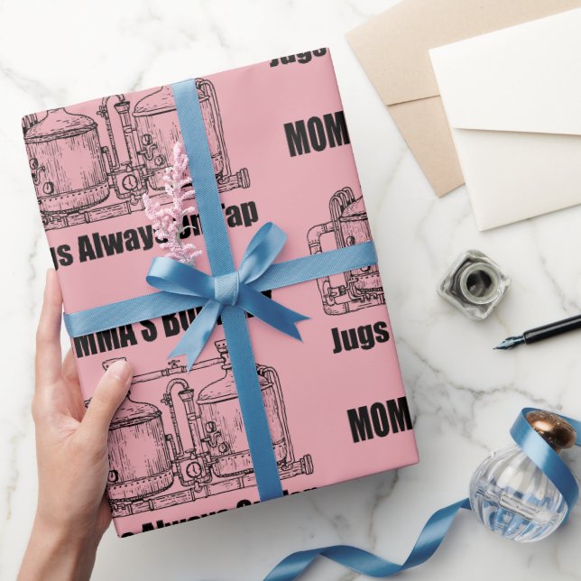 Momma's Boobery Jugs Always On Tap Wrapping Paper (Gifting)