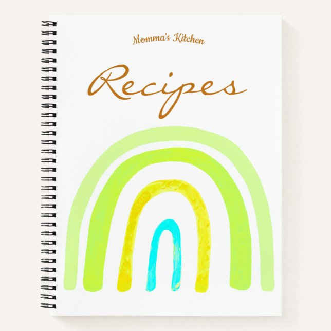 Momma's Kitchen Boho Recipes Notebook (Front)