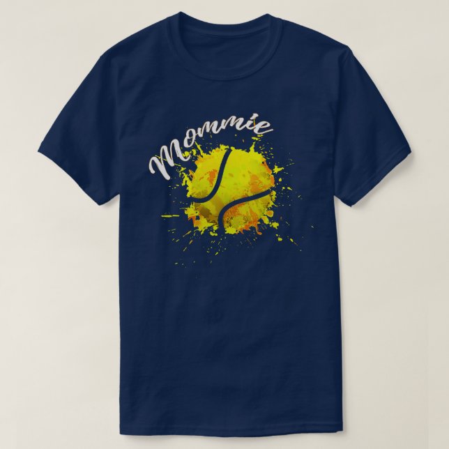 Mommie Baseball Colourful T-Shirt (Design Front)