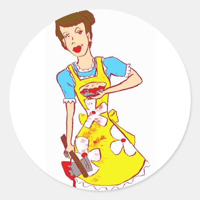 Mommie Dearest Classic Round Sticker (Front)