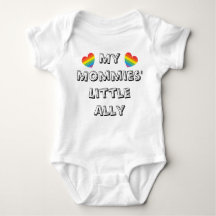 Mommies' Ally Rainbow Hearts Two Moms Cute Pride
