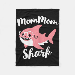 Mommom Shark Mother's Day Grandma Funny Mom-mom Fleece Blanket