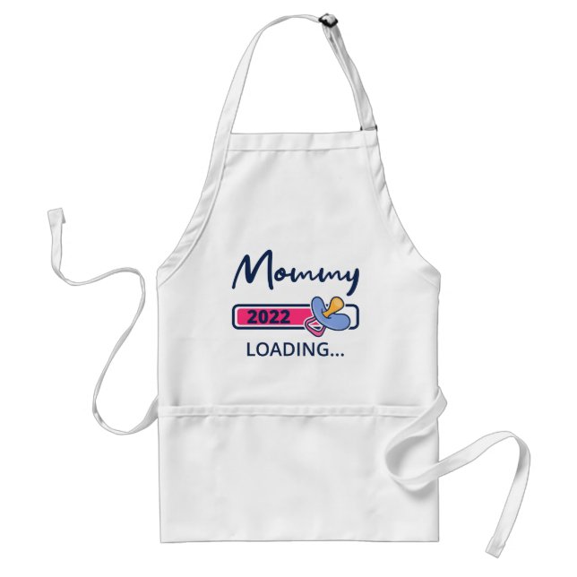 Mommy 2022 Loading I - Promoted To Mom Standard Apron (Front)