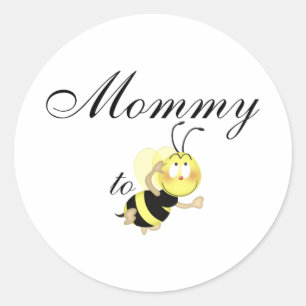 Mommy 2 be classic round sticker