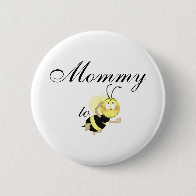 Mommy 2 be inch round button (Front)