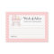 Mommy Advice Card Baby Shower Carriage | Pink