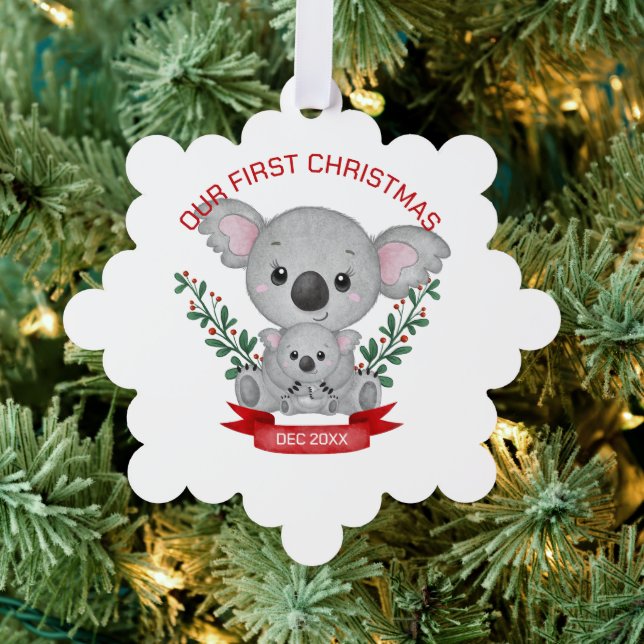   Mommy and Baby First Christmas  Ornament Card (Insitu (Tree))