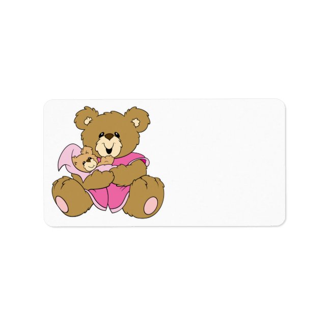 Mommy and Baby Girl Bear Label (Front)