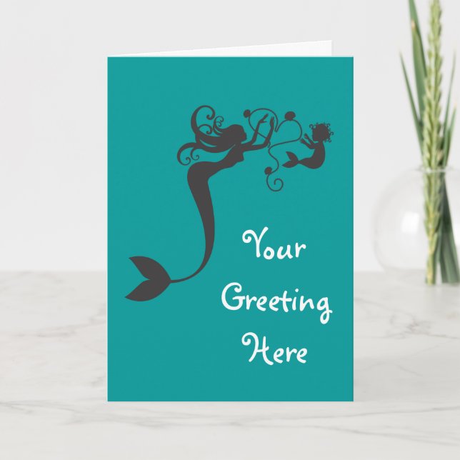 Mommy and baby Mermaids Card (Front)
