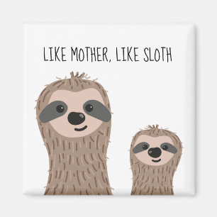 Mommy and Baby Sloth Magnets
