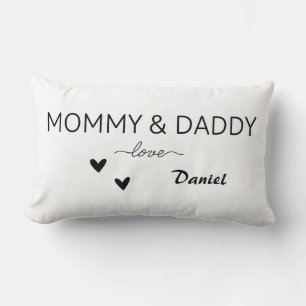 Mommy and Daddy love - Personalized Pillow
