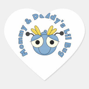 Mommy and Daddy's Lil Bug Heart Sticker