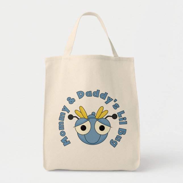 Mommy and Daddy's Lil Bug Tote Bag (Front)