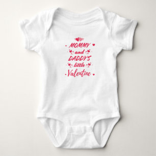 Mommy And Daddy's Little Valentine Baby Bodysuit