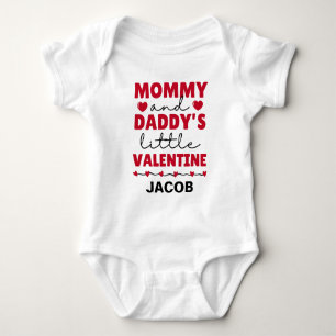 Mommy and Daddy's Little Valentine First Valentine Baby Bodysuit