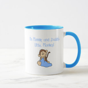 Mommy and Daddy's Monkey -Blue Tshirts and Gifts Mug