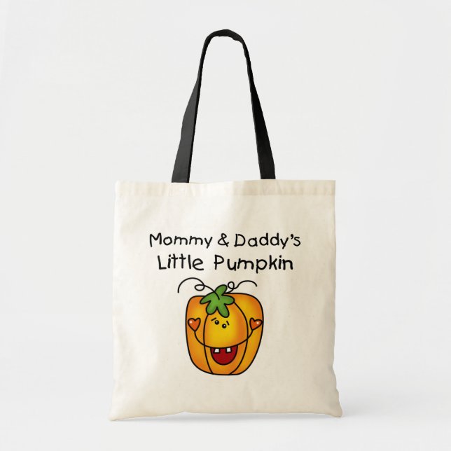 Mommy and Daddy's Pumpkin Tshirts and Gifts Tote Bag (Front)