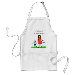 Mommy and Me Apron (Brunette -Customized Names)