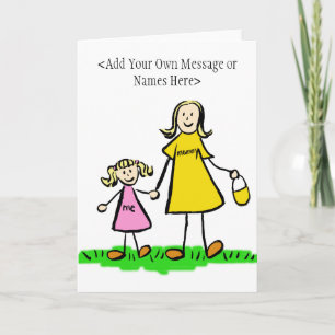 Mommy and Me Blonde Card (Customize Message)