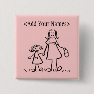 Mommy and Me Button (Customize Names)