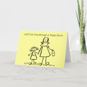 Mommy and Me Greeting Card (Customize Message)