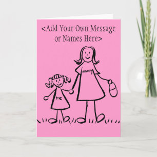 Mommy and Me Greeting Card (Customize Message)