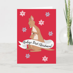 Mommy And Me Kangaroo Folded Greeting Card