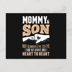 mommy-and-son-heart-to-heart postcard