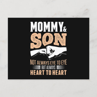 mommy-and-son-heart-to-heart postcard