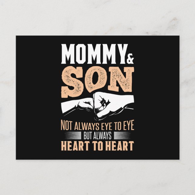 mommy-and-son-heart-to-heart postcard (Front)
