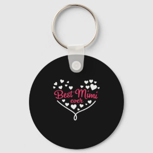 Mommy Art Best Mimi Ever Keychain