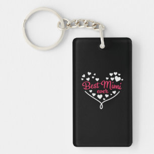 Mommy Art Best Mimi Ever Keychain