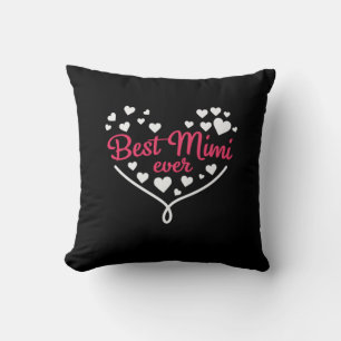 Mommy Art Best Mimi Ever Throw Pillow
