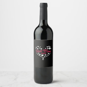 Mommy Art Best Mimi Ever Wine Label