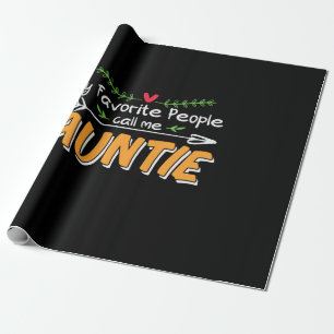 Mommy Art Favorite People Call Me Auntie Wrapping Paper