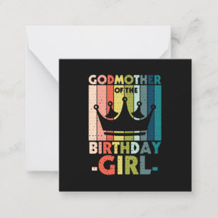 Mommy Art Godmother Of The Birthday Girl Card