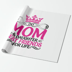 Mommy Art Mom And Daughter Best Friends Wrapping Paper