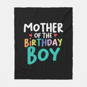 Mommy Art Mother Of The Birthday Boy Fleece Blanket