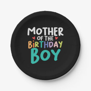 Mommy Art Mother Of The Birthday Boy Paper Plate