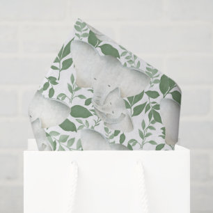 Mommy baby elephant shower party tissue paper
