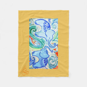 Mommy & Baby Indian Elephant Blanket