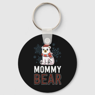 Mommy Bear Family Christmas S Polar Bear Holiday X Keychain