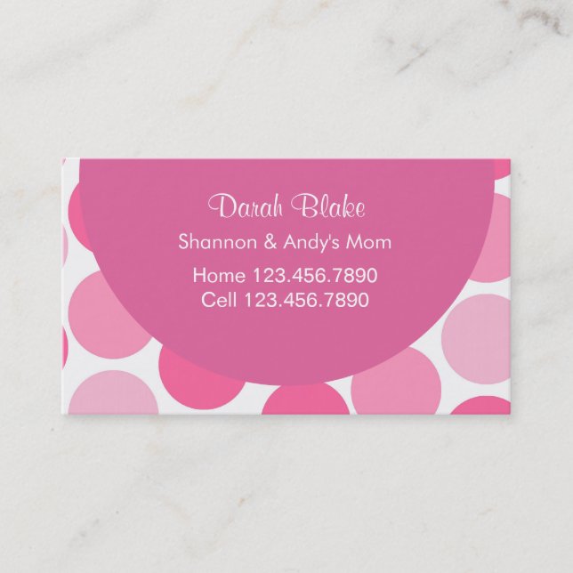 Mommy Business Cards (Front)
