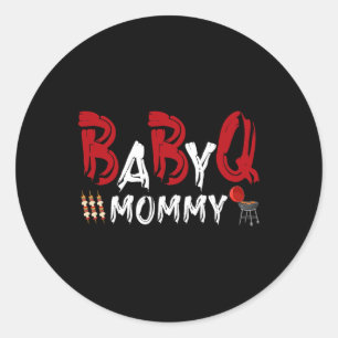 Mommy Byby Bbq Classic Round Sticker