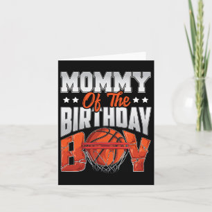 Mommy Bysketbyll Birthday Boy Family Byller B-day  Card