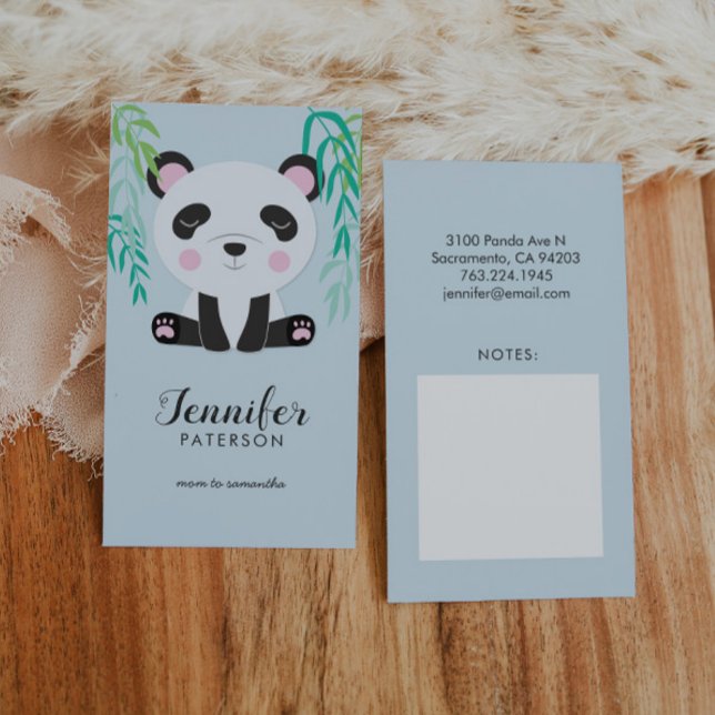 Mommy Calling Card Cute Panda Bear Bamboo (Creator Uploaded)